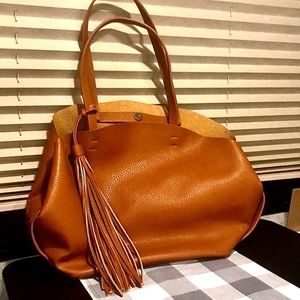 Chinese Laundry brown leather tassel bag